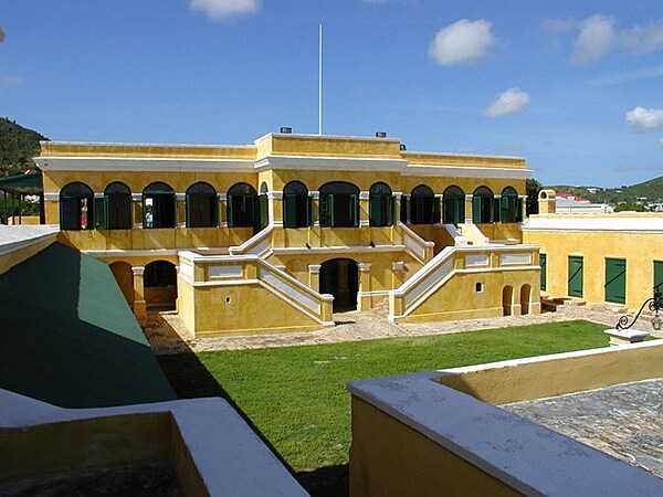 The Commandant's Quarters at Fort Christiansvaern in Christiansted, St. Croix, Virgin Islands. The site is in the heart of Christiansted, the capital of the former Danish West Indies. Photo courtesy of the US National Park Service.