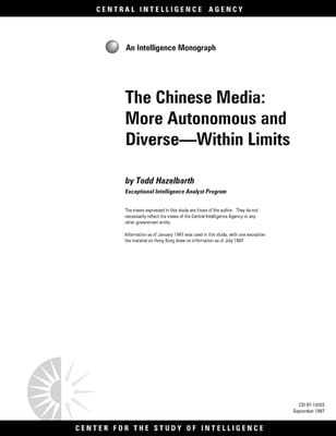 White piece of paper with a top and bottom black border publication titled "The Chinese Media."
