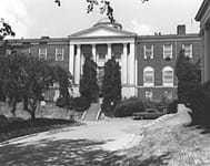 Black and white image of the Office of Strategic Services building.