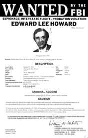 Wanted by the FBI poster of Edward Lee Howard.
