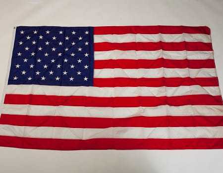 A full view of the U.S. flag that flew above the Glomar Explorer.