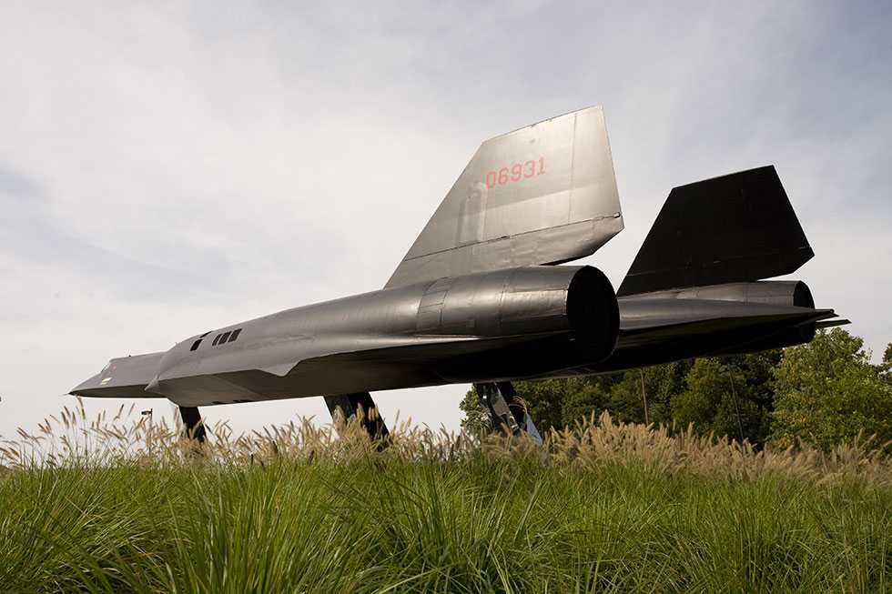 A view from behind the A-12 oxcart.