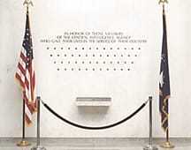 CIA memorial wall.