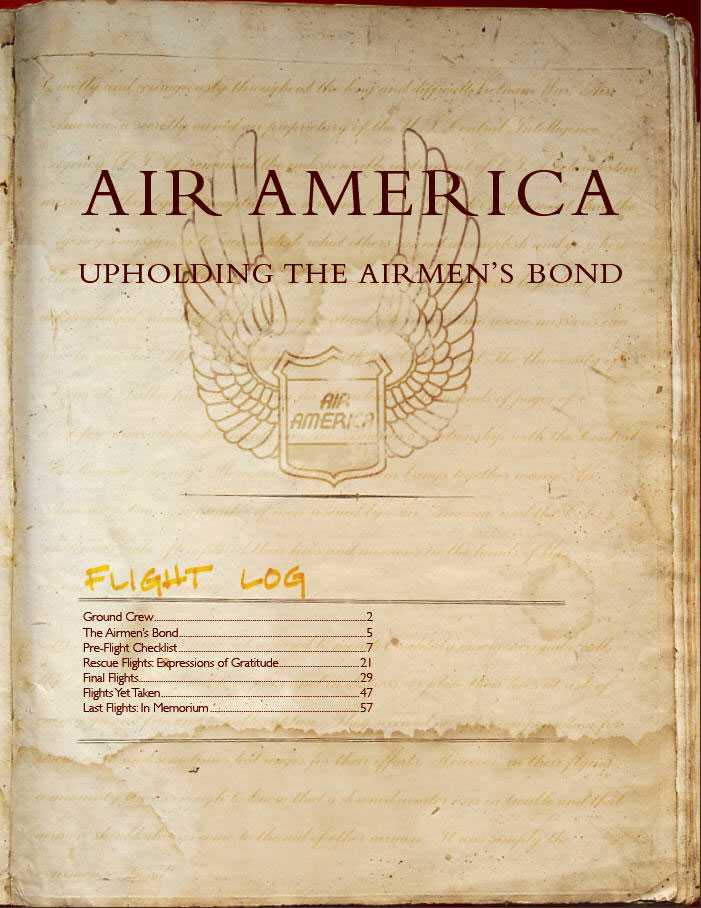 Water-stained cover of Air America.