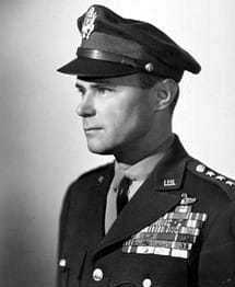Black and white photo of Lt. Gen. Vandenberg in military garb.