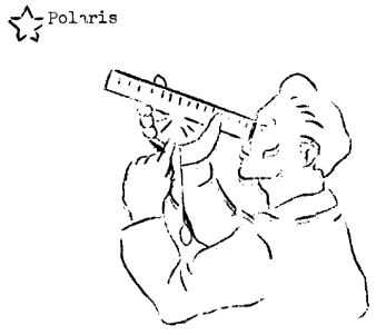 Graphic of a man looking through a navigation device.