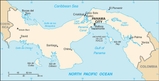 Panama The World Factbook   PM Map 