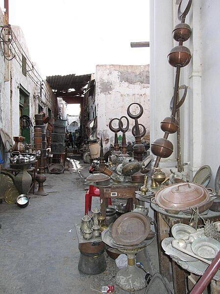 Tripoli&apos;s medina (old city quarter)includes craftsmen of several specialties, including the copper market. Copper forges line each side of the alley where craftsmen may be observed at work.
