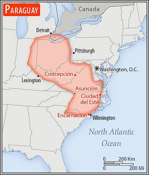 Area comparison map