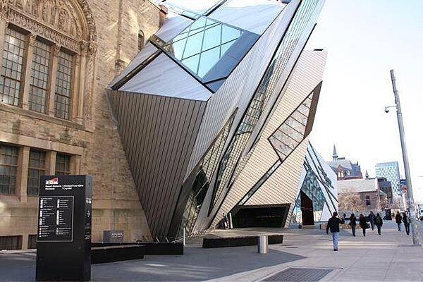 &quot;The Crystal,&quot; the new entrance to the Royal Ontario Museum in Toronto. The ROM is Canada&apos;s largest repository of world culture and natural history.