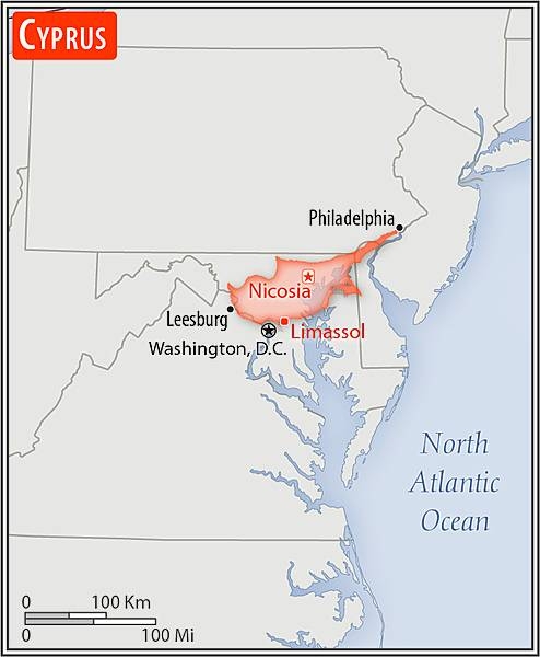 Area comparison map