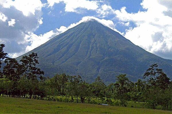 Located in the north central part of the country, Arenal Volcano is one of Costa Rica's scenic wonders. The volcano was dormant for hundreds of years until it suddenly erupted in 1968. It remained active, off and on, for decades, but has been relatively quiescent since 2010, with only occasional rumbles.