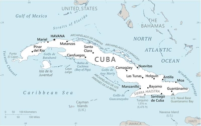 Cuba 2022 World Factbook Archive   CU Map 