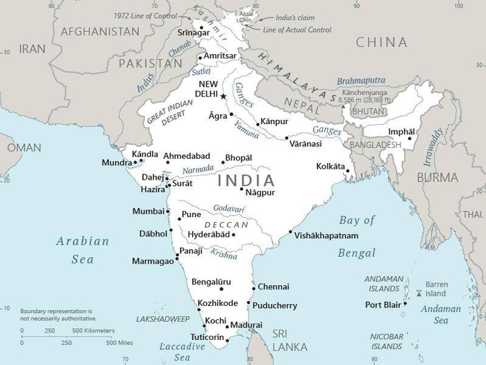india political map 2022 with telangana