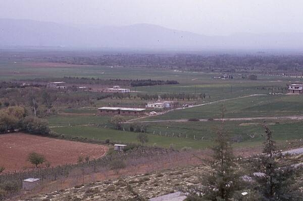 The Bekaa Valley is a fertile farming region in eastern Lebanon. This view of the valley is looking east toward Syria.