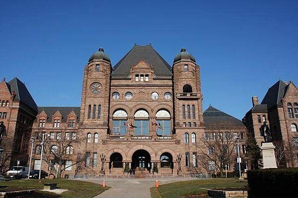 The Ontario Legislative Building in Toronto houses the viceregal suite of the Lieutenant Governor of Ontario, the Legislative Assembly of Ontario, and the offices for members of the provincial parliament.