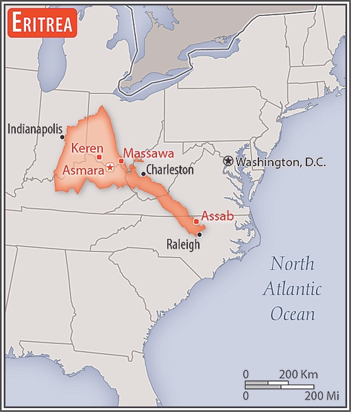 Area comparison map