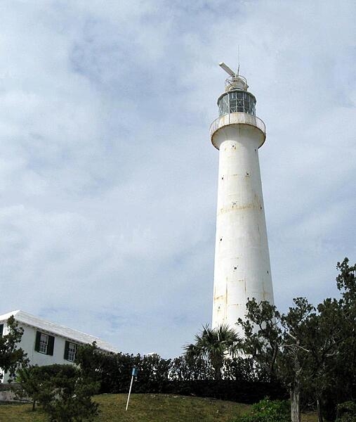 The Gibbs Hill Lighthouse, built in 1846, is the taller of the two lighthouses in Bermuda and is the oldest cast-iron lighthouse in the world. The lighthouse was made of cast iron because steel was still unbendable in the mid-1800s. Located in Southampton Parish, the lighthouse now operates automatically, with its beam of light shining 110.3m (362 ft) above sea level so ships as far as 64.3 km (40 mi) away can see it. The lighthouse is a popular tourist attraction, with thousands of people each year ascending the 185 steps for the view.