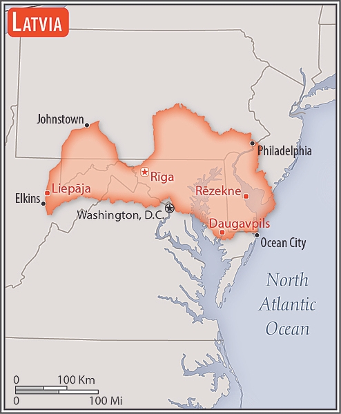 Area comparison map