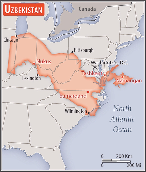 Area comparison map