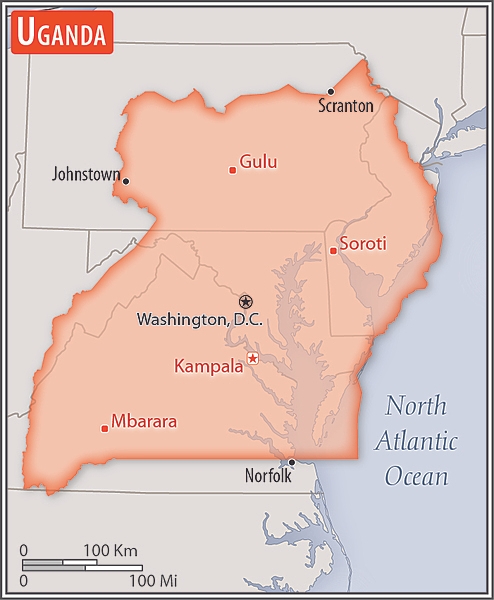 Area comparison map