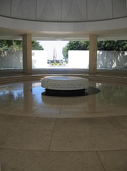 Inside the Pacific War Memorial building, Corregidor.