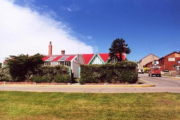 A mid-summer neighborhood scene in Stanley, Falkland Islands.