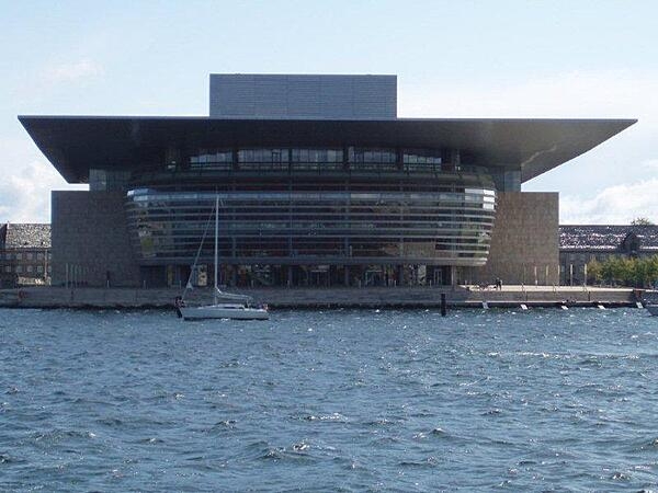 Denmark's ultra-modern Copenhagen Opera House, completed in 2005, stands on the island of Holmen in the center of Copenhagen.