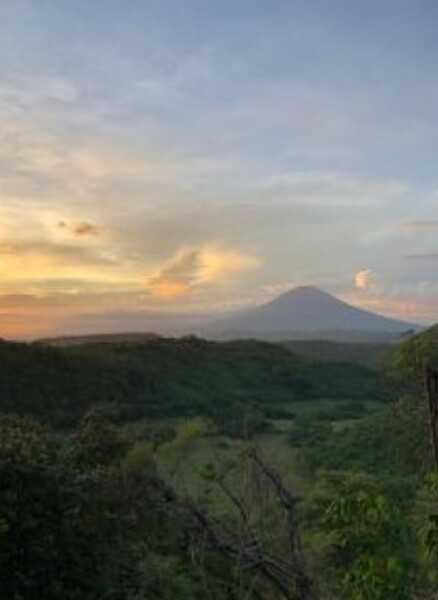 Santa Ana (Ilamatepec) volcano is a stratovolcano about 45 km west of San Salvador. It is El Salvador's highest volcano at 2,381 m (7,812 ft) and one of its most active. The broad summit of Santa Ana has a beautiful array of concentric craters with crescent-shaped rims.