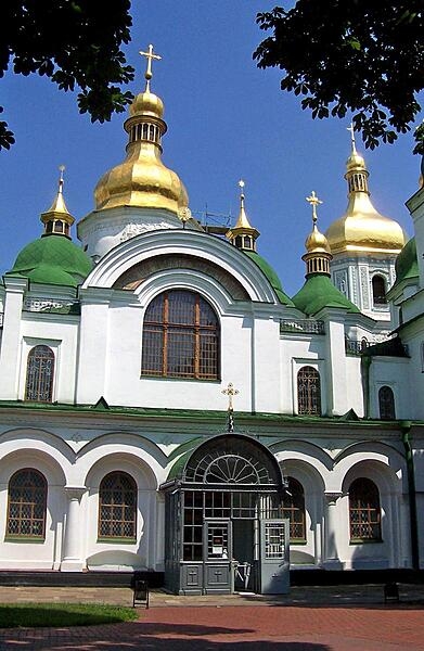 Saint Sophia Cathedral in Kyiv was completed in 1037 during the reign of Yaroslav the Wise. The ruler was buried in the church in 1054 in a six-ton marble sarcophagus that still survives. Although the cathedral's exterior was remodeled into the Ukrainian Baroque style in the 17th century, its original Byzantine interior was preserved.  In 1990 it became the first Ukrainian monument to be a UNESCO World Heritage site.