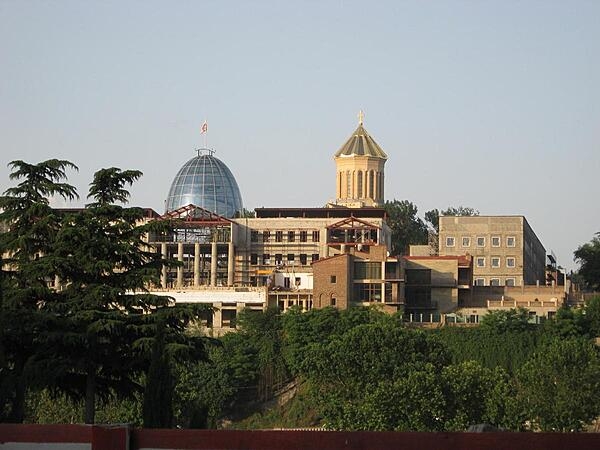 The President's Palace in Tbilisi, Georgia, under construction in 2007. The building serves as the official residence and principal workplace of the president of Georgia and is sometimes referred to as the Georgian White House.