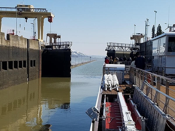 Locks on the Danube River near the Iron Gates.