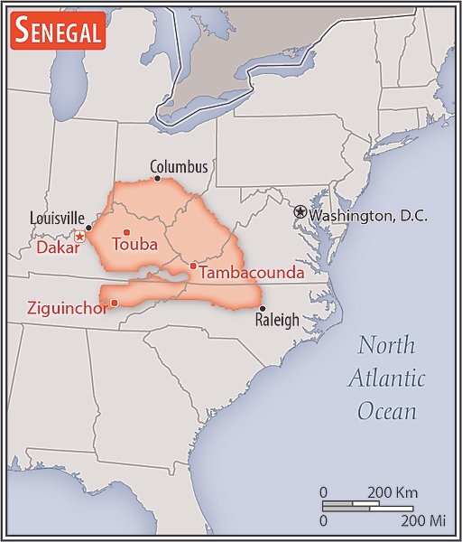 Area comparison map