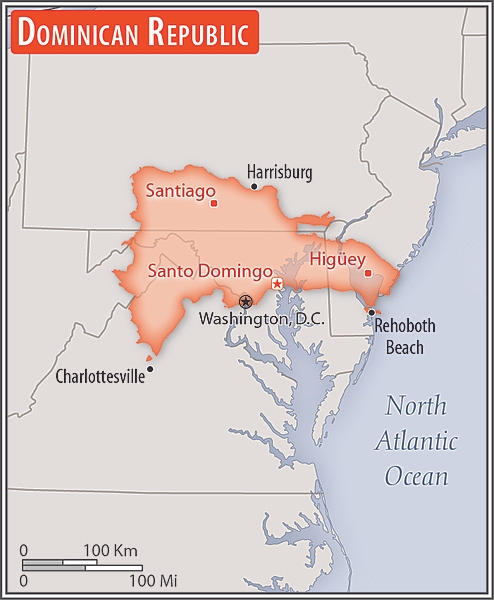 Area comparison map