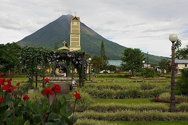 Volcano Arenal, seen here from the town of La Fortuna, Costa Rica, was dormant for hundreds of years until it suddenly erupted in 1968. It remained active, off and on, for decades, but has been relatively quiet since 2010, with only occasional rumbles.