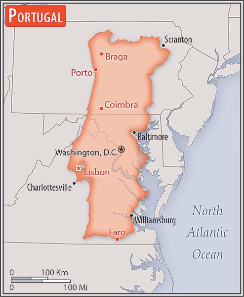 Area comparison map