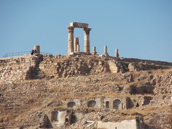 Another view of the Temple of  Hercules on the Amman Citadel.