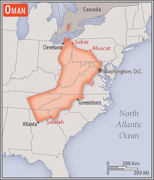 Area comparison map