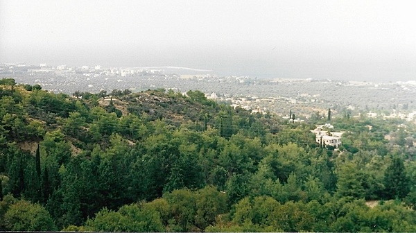 Landscape view looking toward the city of Limassol, Cyprus.