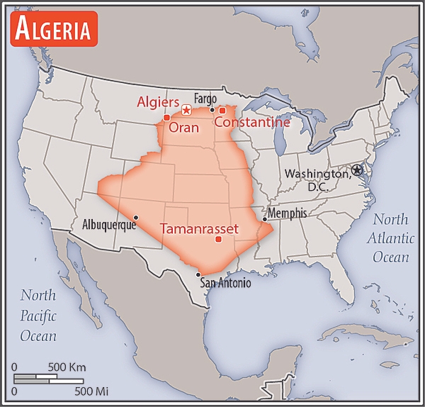 Area comparison map