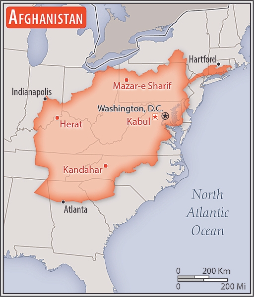 Area comparison map