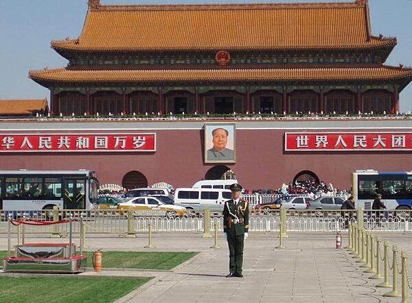 Built in 1420, the Tiananmen (Gate of Heavenly Peace) leads to the former Imperial City in Beijing, China. The gate has been reconstructed several times, most recently in 1969-70.