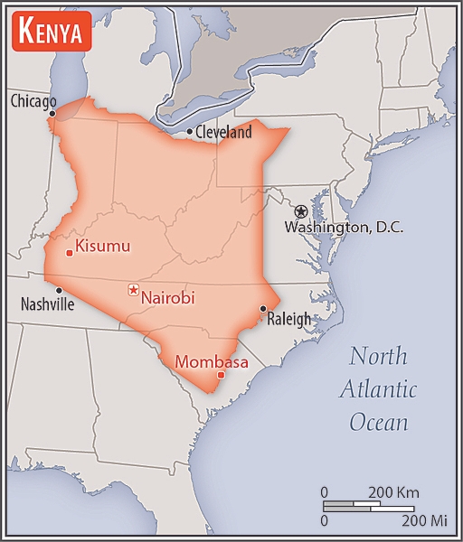 Area comparison map