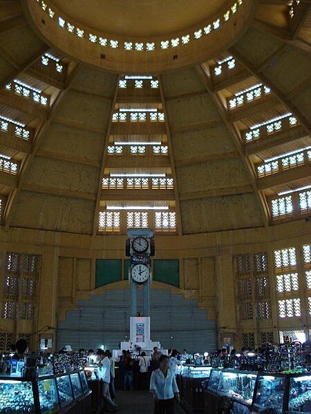 The Central Market (Phsar Thom Thmey) is an Art Deco landmark in Phnom Penh, Cambodia, constructed in 1936-37. It underwent renovation in 2009-11 and is always packed with vendors.