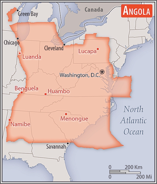 Area comparison map