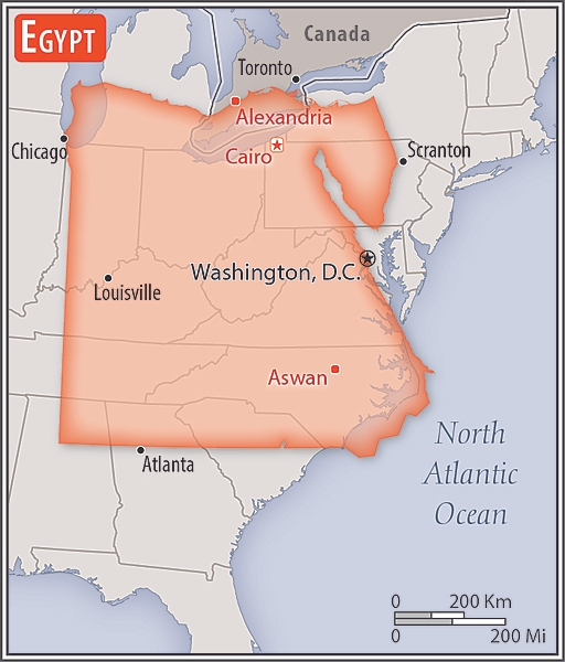 Area comparison map