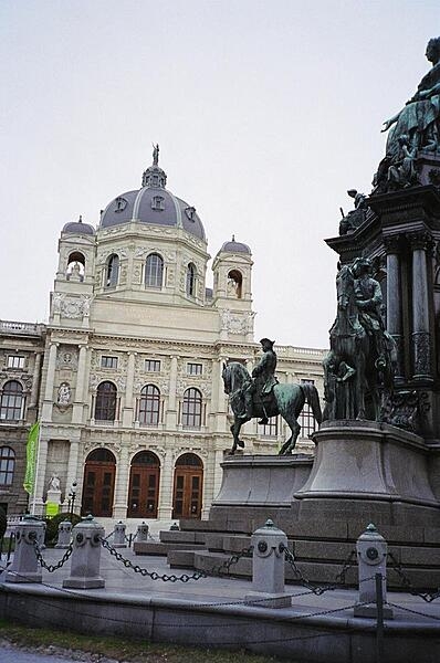 The Naturhistorisches Museum (Natural History Museum) in Vienna, Austria, flanks the Maria Theresia Monument. Opened in 1889, it is one of the most important museums in the world, housing specimens of now-extinct species.