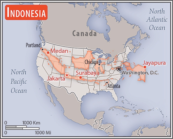 Area comparison map