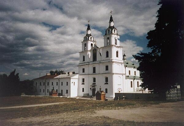 The Orthodox Cathedral of the Holy Spirit in Minsk, Belarus, was formerly a Roman Catholic church with an associated Bernadine monastery. The complex was built in the Vilnius Baroque style from 1642 into the 1700s.