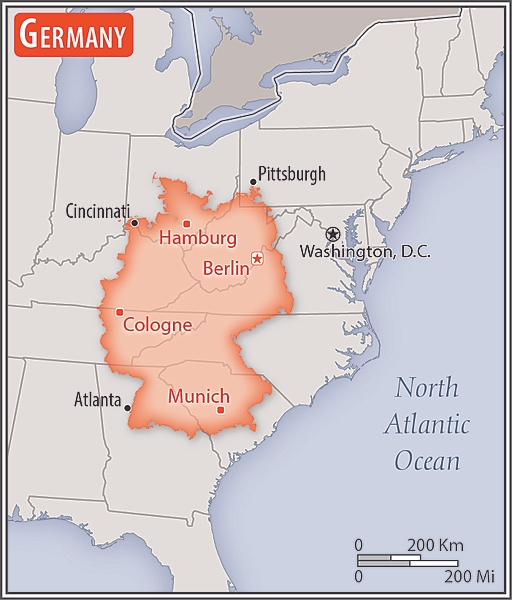 Area comparison map